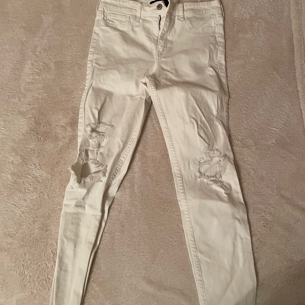 Ripped White Jeans